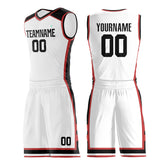 Custom White Basketball Uniform Personailzed Printed Athletic Mesh Jersey